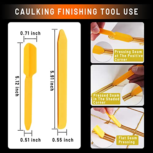 Caulking Tool Kit Stainless Steel Grout Removal Tool,4 in 1 Tile Caulk Tool