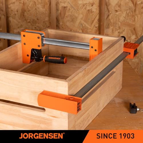 JORGENSEN 48-inch Bar Clamps, 90°Cabinet Master Parallel Jaw Bar Clamp Set, 2-pack - size: 48 Inch