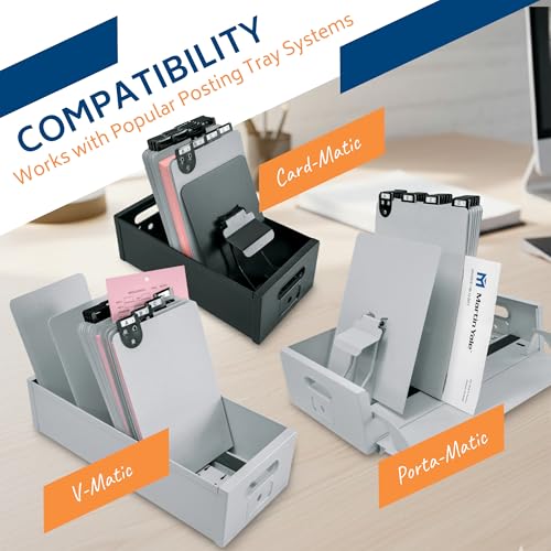 Martin Yale 14522 Posting Tray Index Set, Document Organizer and File Guides, Durable Pressboard Dividers with Metal Tabs, A-Z Label Inserts with Blank Reverse Side for Custom Labeling, 8.25" x 11"