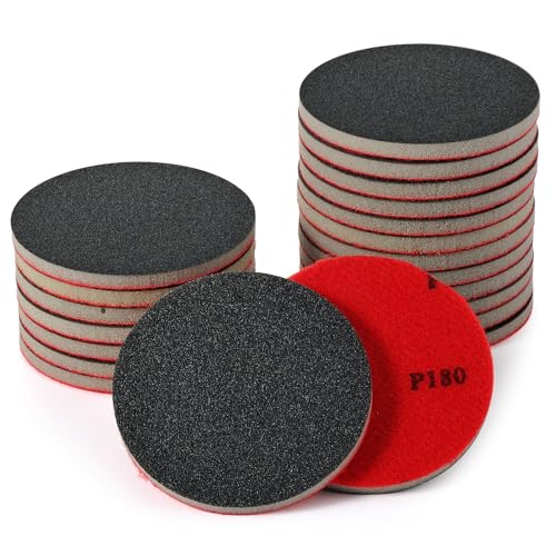 MAXMAN 20Pcs Sanding Sponge Set, 3" Foam Sanding Pads, 180Grit for Wood - style: 180 Grit