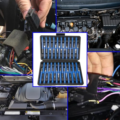 41 Pcs Terminal Pin Removal Tools with Blow-Molded Case, Blue - color: Blue