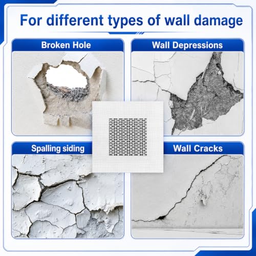 Blulu 30 Pcs 2 Inch Drywall Repair Kit Self Adhesive Mesh Drywall Patches - size: 2 Inch