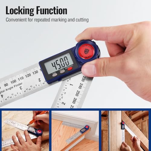 WORKPRO Digital Angle Finder, 7-Inch Stainless Steel Angle Finder Tool