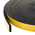 Foam Seal Tape 3-Pack, 1/2 Inch Wide X 1/8 Inch Thick, Neoprene Rubber Weather Stripping for Door Insulation, 59 Feet Total (19.7ft x 3 Rolls) - size: 1/2in * 1/8in * 59FT