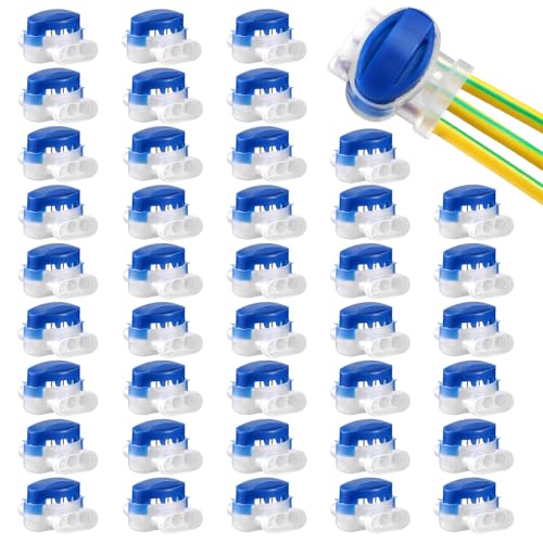 GWHOLE 40Pcs 3-Way Waterproof Wire Connectors for 22-14AWG Cables - color: 40PCS
