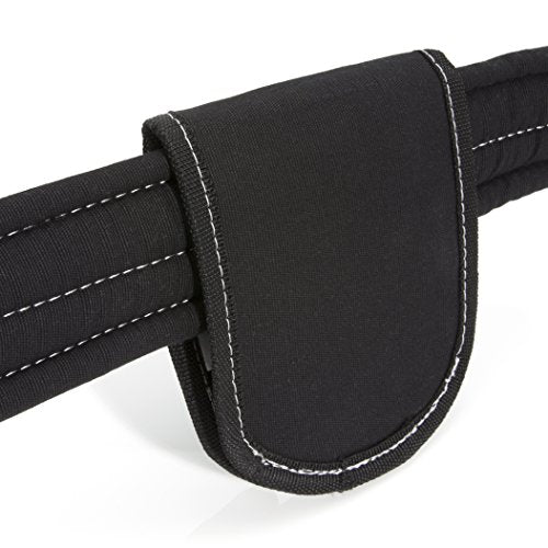 Dickies 2-Compartment Hammer Holder for Tool and Work Belts, Durable Canvas, Includes Tool Loop and Pocket, Fits up to 4.5-inch Belts, Black - color: Black