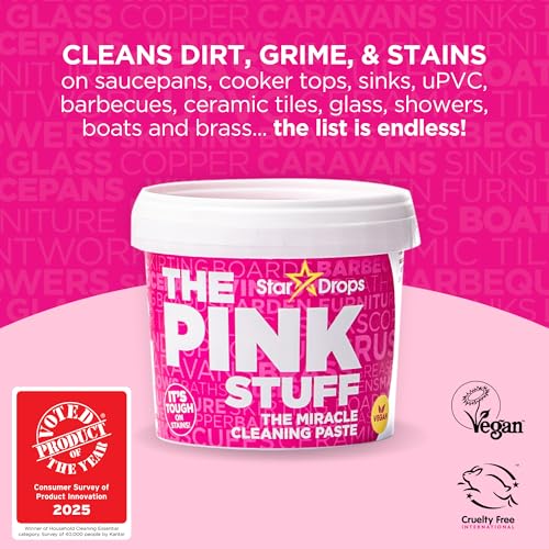 Stardrops The Pink Stuff Miracle Cleaning Paste & Sqeezy Scrubber Kit - size: 8.8 Ounce (Pack of 2)