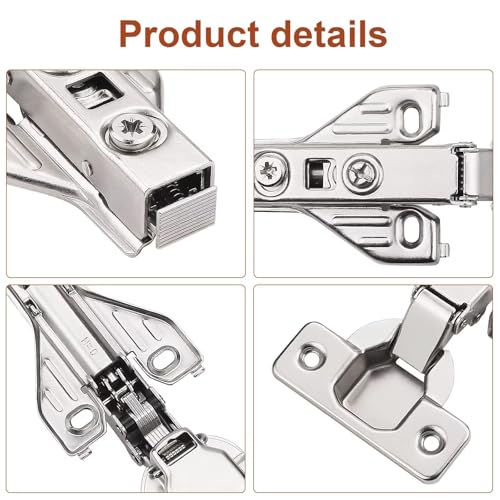 Probrico 16 Pairs Soft Closing Cabinet Hinges - Full Overlay Concealed Face Frame Corner for Kitchen Cabinets - size: 16 Pairs