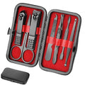 Aceoce Manicure Set Professional Nail Clippers Set Manicure Pedicure Kit - color: Black and Red