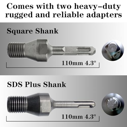 4" Dry Core Drill Bits 13in/330mm Drilling Depth，10mm Segment Height - size: 4 inches