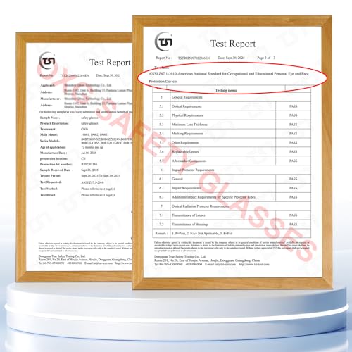 OXG Work Safety Glasses for Men Women, ANSI Z87.1 UV Protection - color: 12p-clear