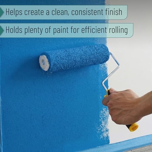 Bates- Paint Roller Kit, 11 Pack, 9 Inch Roller Frame with 10 Microfiber Roller Covers, for Walls, Ceilings, Floors and Home Painting - size: 11 Pcs