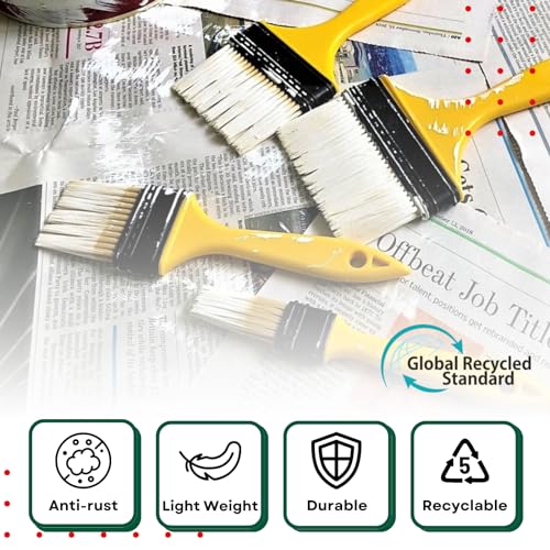 Not Chip Brush Set 1.5 inch 36 Pack, Never Lose Bristles | Paint Brushes for Walls, 100% Plastic, for Paint, Glues, Stains and Single material - size: 1.5 inch, 36 pcs