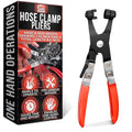 Radiator Hose Clamp Pliers Automotive - Hose Pliers Automotive Clip Removal Tool with Locking Mechanism - Carbon Steel Spring Clamp Tool for Car Repair, Plumbing and Removal of Clamps - color: Black & Red Hose Clamp Pliers