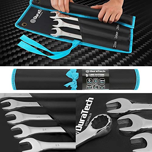 DURATECH Long Pattern Combination Wrench Set, Metric, 5-Piece, 23-30mm - size: Metric(23 to 30mm)