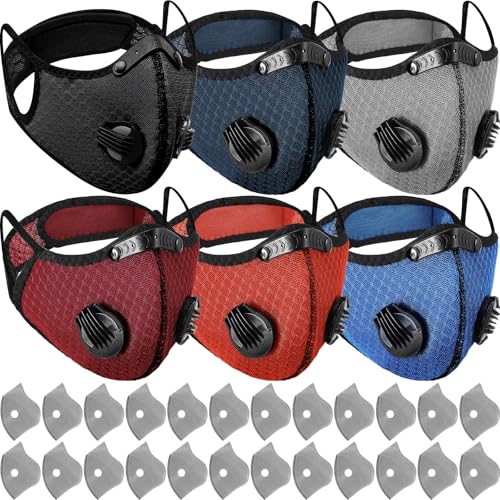 Threlaco 6 Pcs Dust Mask Reusable Respirator Mask - color: Mix Color