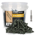 Deck Screws #8 x 1-5/8’’, T25 Star Torx Drive Flat Head Wood Screws, Green, 5lb - color: Green, size: 8X1-5/8’’