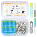 JRready IP68 Waterproof Heat Shrink Butt Splice Connector Kit 100 Set Yellow Environmental Crimp Splice Kit 16–12 AWG Copper Barrel with PVDF Tubing D-436-38 Equivalent ST6389-12-100 - color: Yellow Butt Splice&PVDF Tube-100Sets
