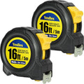 Tape Measure 16 ft, 2 Pack Easy Read Measurement Tape, Self-Locking Measuring Tape Retractable 1-Inch Wide x 16 ft - color: 2 Pack