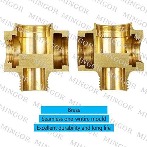 Brass Shower Arm Diverter Valve Polished G1/2 (Chrome) - color: Polished Chrome