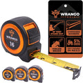 Tape Measure 16 FT - Measuring Tape Retractable - Oversized & Double-Sided Print - Blade Lock, Finger Brake - High Performance Nylon Coating, 10' Stand-Out - 13' Reach / 1-1/16" Blade - size: 16 FT, style: Single