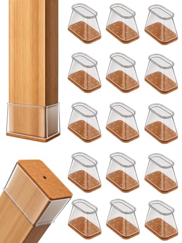 Chair Leg Floor Protectors Rectangle Caps Covers Furniture Pads - size: Large