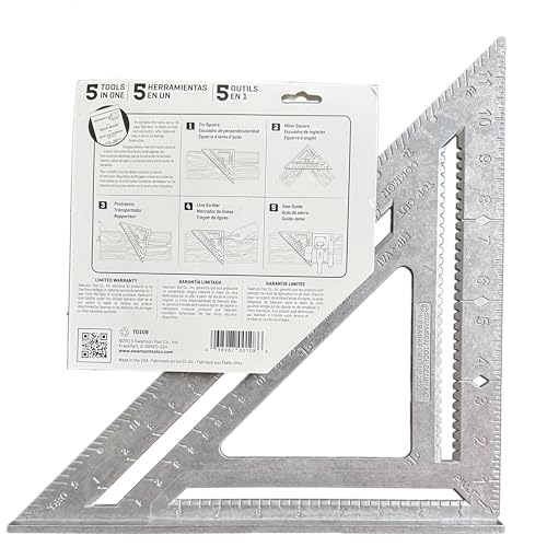 Swanson Tool Co., Inc Swanson T0108 Big 12 Speed Square Layout Tool with Blue Book, Plain gradations, 12-Inch - size: 12 inch, style: Big 12 (plain)