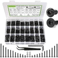 2540Pcs M3 Screw Kit 4MM to 35MM, M3 Button Head Screws & Flat Head Screws, Upgraded Zinc Plated Assorted Nuts and Bolts Assortment Kit Black M3 Screws with Nuts, Washer and Lock Washers - size: I. M3