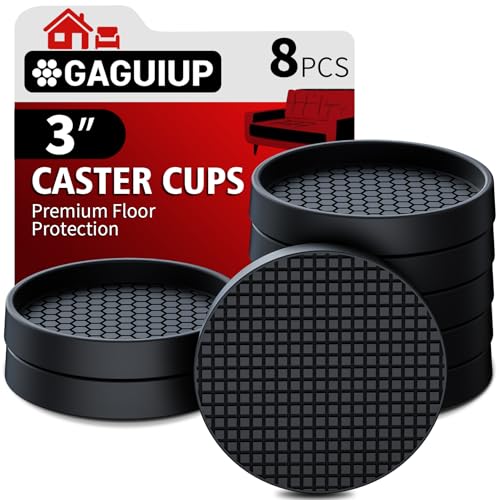 Non Slip Furniture Pads- 8PCS 3" Round Anti Skid Grippers Floor Protectors | Furniture Coasters for Hardwood Floors, Furniture Stopper to Prevent Sliding, Keep Bed, Couch, Table, Chair in Place, Black - size: 3" 8pcs Black
