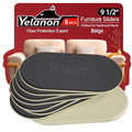 Yelanon Furniture Sliders 8 Pcs 9.5" Oval Beige for Carpet - size: 8Pcs 9.5"Beige