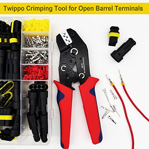 20 Kit 2 Pin Connector Automotive Waterproof 2 Wire Connector with Crimper - color: 2pin/20kit With Crimper