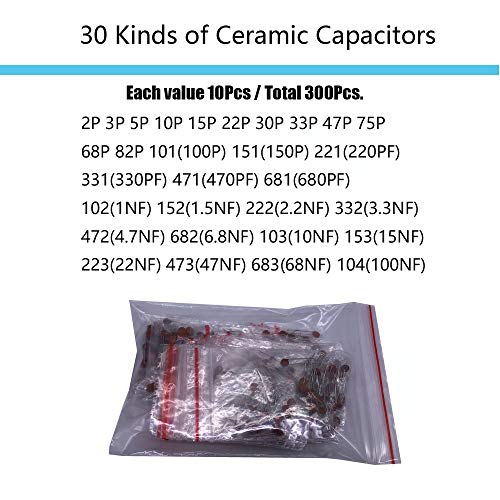 Electronic Component Kit Total 1390 Pcs, LED Diodes