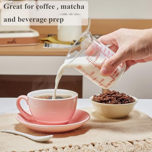 Ackers Borosilicate Glass Measuring Cup with Spout, 250 ml, 8 oz/1 Cup - size: 1Cup,250ML