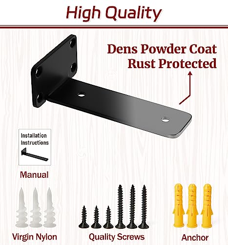 6 Inch Shelf Brackets, 8 Pack Floating Shelf Bracket, 1/5" Thick - size: 6 Inch, style: 8 Pack