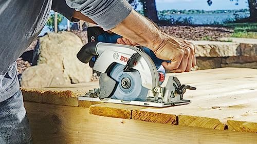 BOSCH GKS18V-22B25 18V Brushless Blade-Right 6-1/2 In. Circular Saw Kit with (2) CORE18V 4 Ah Advanced Power Batteries - style: Blade-Right w/ Battery Kit