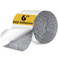 Double Bubble Reflective Foil Insulation Tape, Self-Adhesive Ac Pipe Insulation Wrap for AC Hose, HVAC Duct, Exhaust Hose, Bubble Wrap Insulation for Weatherproof Attics, Windows, Garages - 6 inch - style: 6in wide x 16.5ft long