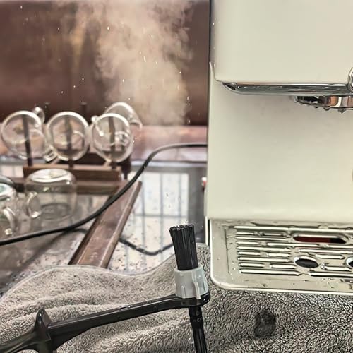 Espresso Machine Cleaning Brush with 36 Inch Silicone Hose Steam Wand Tool - color: Black