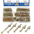 NINDEJIN 82 PCS M6 Hex Socket Screw Bolts Nuts Assortment Kit for Baby Bed - size: 82pcs M6 40mm-80mm