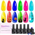 Beetles Halloween Gel Nail Polish Set, 6 Colors Fall Gel Nail Polish Set - color: Dreamy Summer