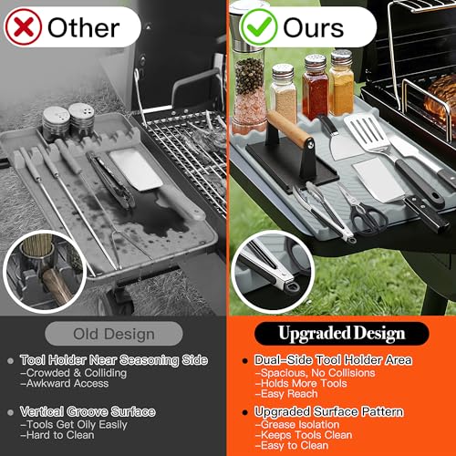 Silicone Grill Mat for Blackstone Griddle Accessories (Gray-2Pack) - color: Gray-2Pack