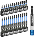 SWANLAKE Impact Torx Bit Set, 27-piece (TT7-TT40) 1''&2'' Security Tamper Proof Magnetic Screwdriver Bits, CNC Machined Tips, S2 Steel Long Torque Star Bits with 4'' Impact Bit Holder and Storage Box - style: Upgraded Version