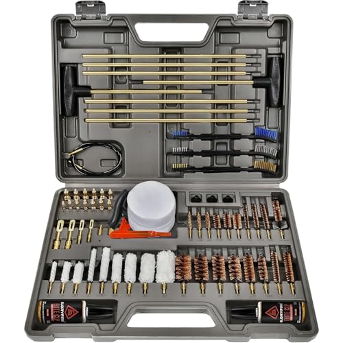 GLORYFIRE Elite Universal Gun Cleaning Kit, 2 x 1oz Oil with Stand and Rods - size: 61PCS