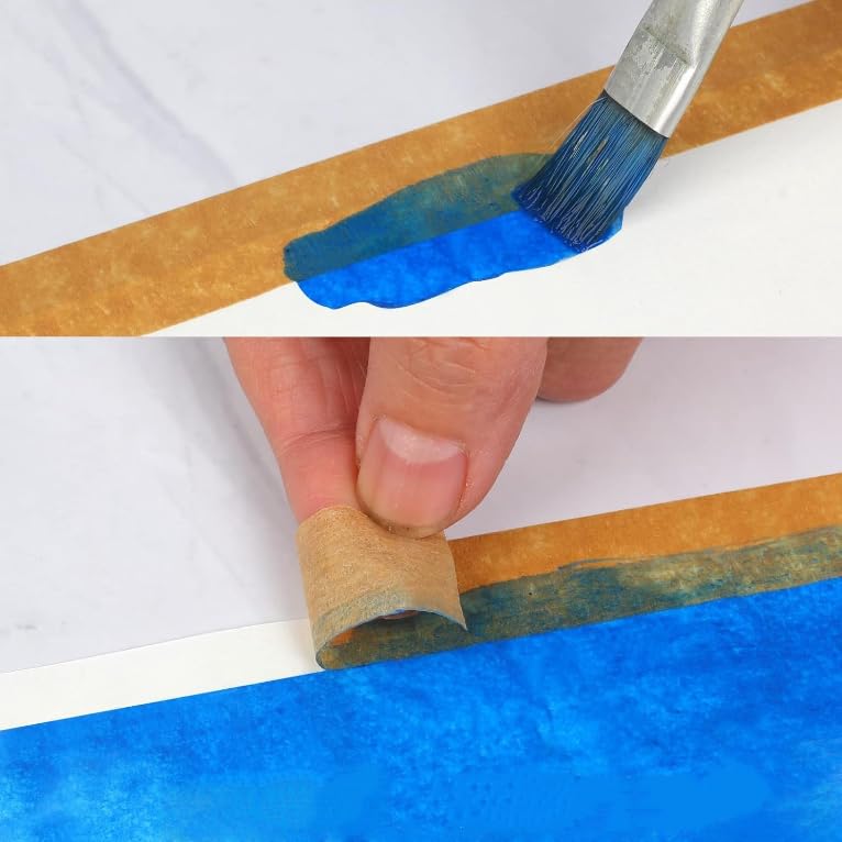 Brown Painters Tape 2 inch Wide Brown Masking Tape Paint Tape Paper Tape 2 inch x 55 Yards - color: Brown, size: 2 Inch