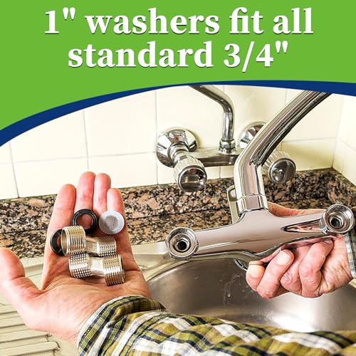 ZDBB 258 Pcs 2-in-1 Spigot Washer & Hose Gasket Kit for Assorted Outdoor Faucet Garden Hose Valve Stem Worn Out Plumber Outside Faucet Bib Shower Gasket Repair Set - size: 258 PCS