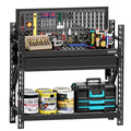 WORKPRO 50" Heavy Duty Workbench with Pegboard & Drawer - size: 50 inch