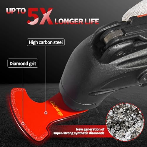 Litorange 8 Pcs Diamond Oscillating Blades, Swing Diamond Multitool Saw Blades for Grout Removal, Flush Cut, Cleaning Mortar - size: 8 Pcs Swing Blades