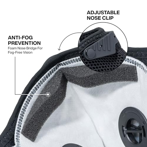 Klein Tools 60506 N95 Reusable Face Mask with Replaceable Filter, NIOSH Approved, Adjustable Head Straps, Hand Washable, Anti-Fogging