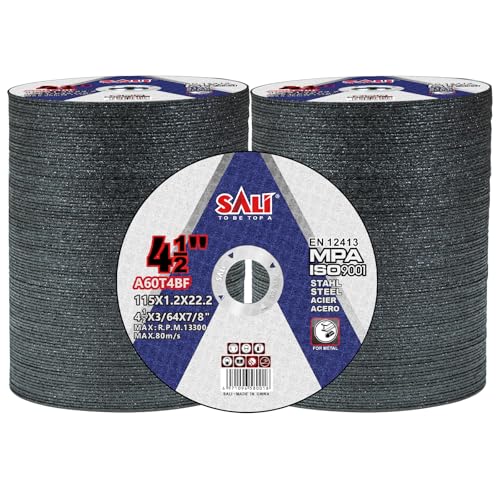SALI 200 Pack Cut Off Wheel 4 1/2 Inch Cutting Wheels 4-1/2" x 3/64" x 7/8" for Metal & Stainless Steel, Angle Grinder Cutting Wheel,Cutting Discs with Aggressive Cutting