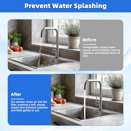 Hibbent 6PCS Sink Faucet Aerator M18.5 with 5PCS Removal Wrench Keys