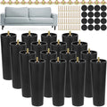 TURSTIN 16 Pack 8 Inch Plastic Furniture Legs with M8 T-Nuts Screws Tapered Sofa Couch and Chair Legs Replacement Furniture Leg for DIY Projects Sofas Coffee Tables Dressers Beds - size: 8 inch